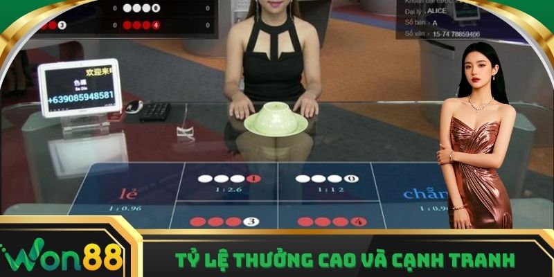 Tỷ lệ thưởng của game Xóc Đĩa cạnh tranh cao