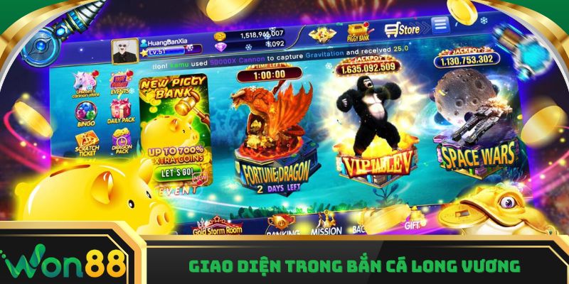 Giao diện độc đáo của Bắn Cá Long Vương